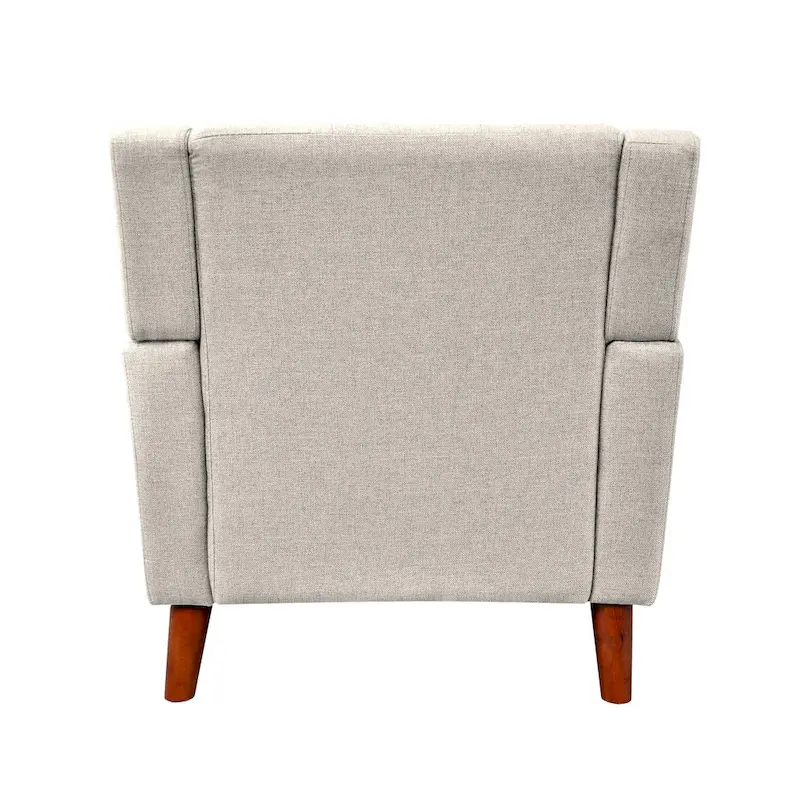 Modern Armchair - Blue, Beige - Tufted Single Seat