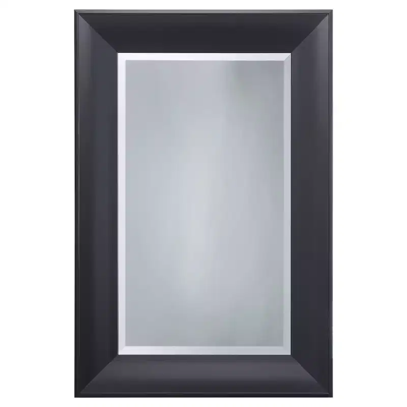 Decorative Wall Mirror with Beveled Edge Black Finish - Yosemite Home Decor: Modern Style, Wall Mount, No Assembly Required