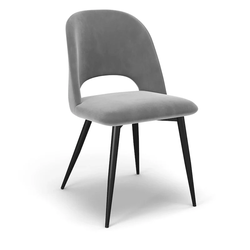 Velvet Dining Chairs - Gold/Platinum/Sapphire, Mid-Century Modern