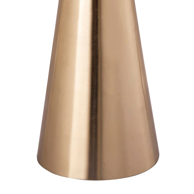 Marble Top Side Table with Gold Pedestal Base