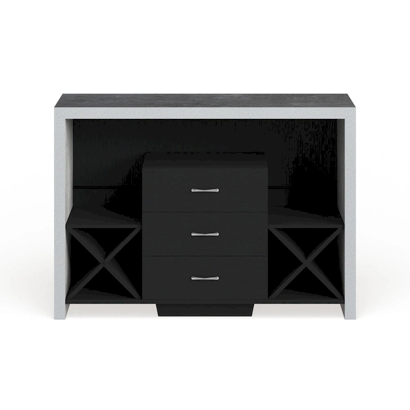 Furniture of America Mystal Industrial Concrete-like 3-drawer Buffet
