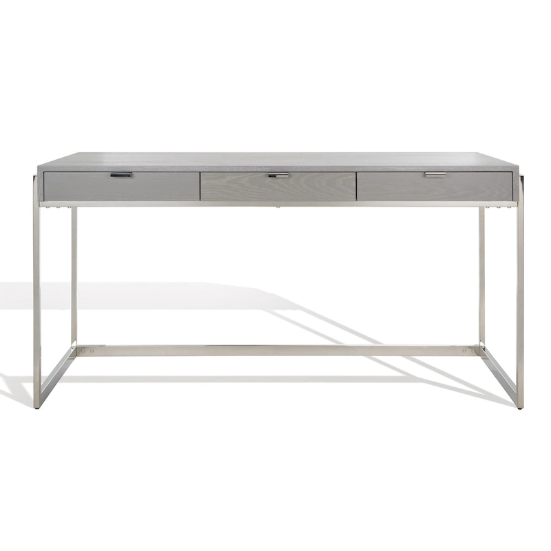 SAFAVIEH Couture Radunka 3-Drawer Smoked Eucalyptus Writing Desk