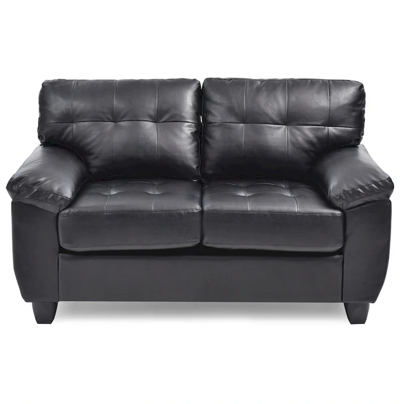 Faux Leather Loveseat