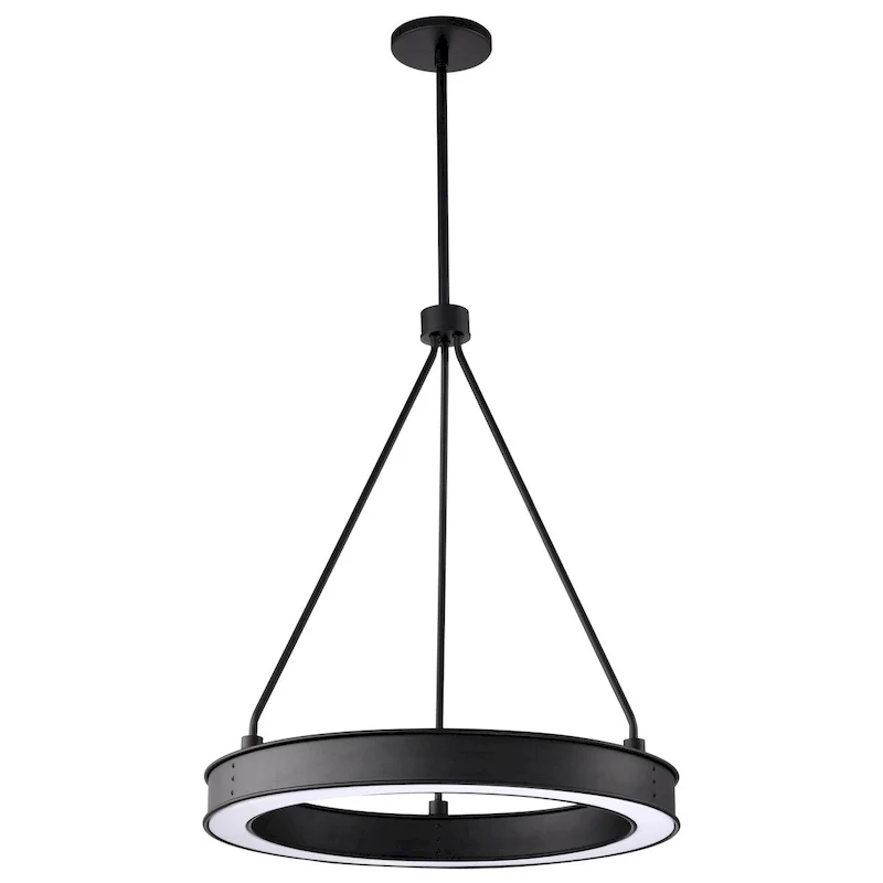 Longford 20 Inch LED Pendant Textured Black Acrylic Lens - Textured Black