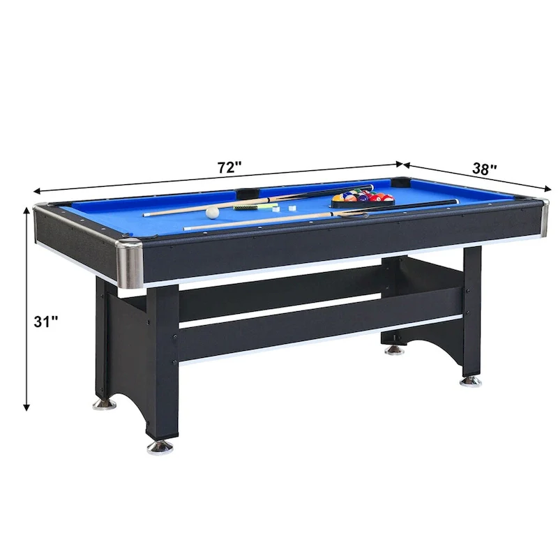 6-ft Pool Table with Table Tennis Top
