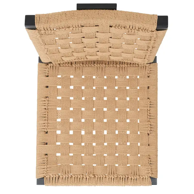 Woven Dining Chair Set of 2 - Natural Rattan Armless