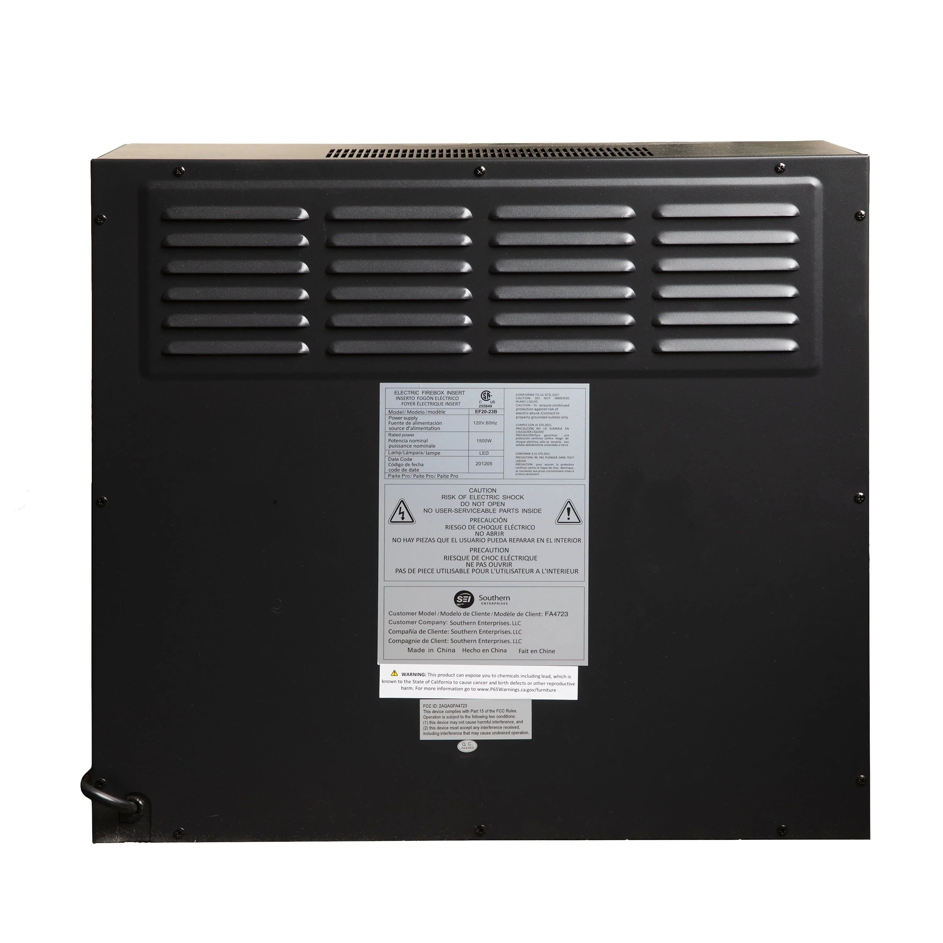 SEI Furniture 23 Base Electric Firebox Insert w/ Remote Control