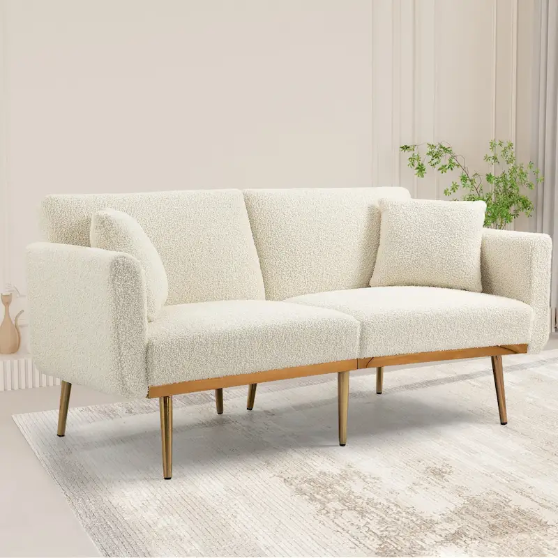 Linen Modular Sofa Section Armless Accent Chair