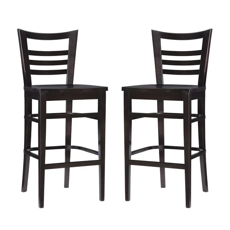 Heathcliff Rustic Solid Wood Barstool (Set of 2)