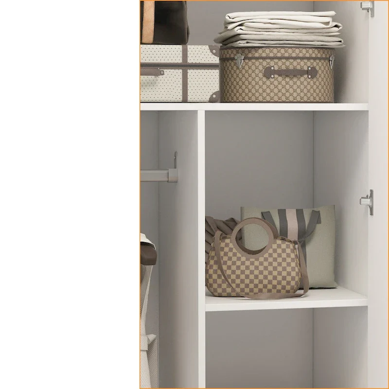 63 W x 70.9 H Armoire Two Cabinet With Four Doors Large