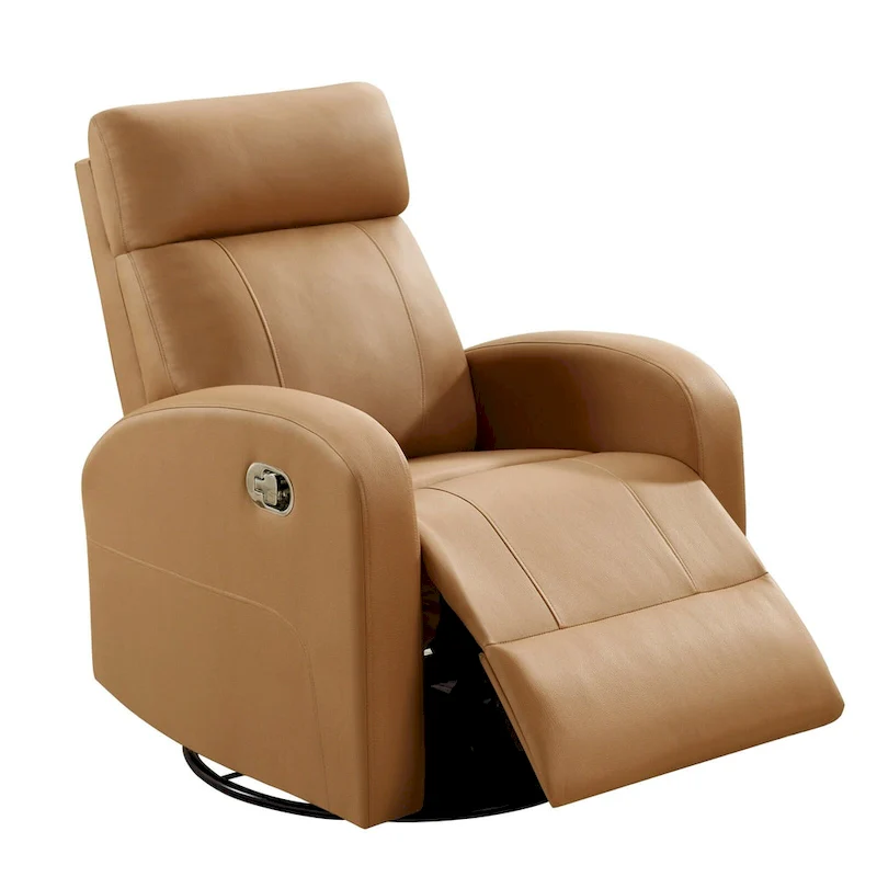 Faux Leather Swivel Rocking Recliner - Single Seater
