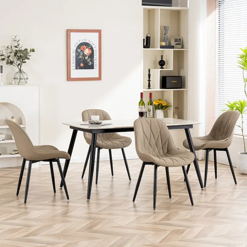 Upholstered Dining Chairs Set of 2 Modern Kitchen Chairs