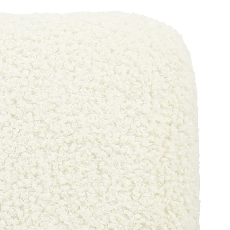 Modern Boucle Ottoman Bench for 2 People