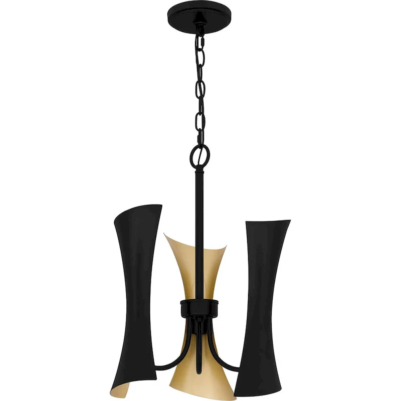 Myla 3-Light Matte Black Pendant Light