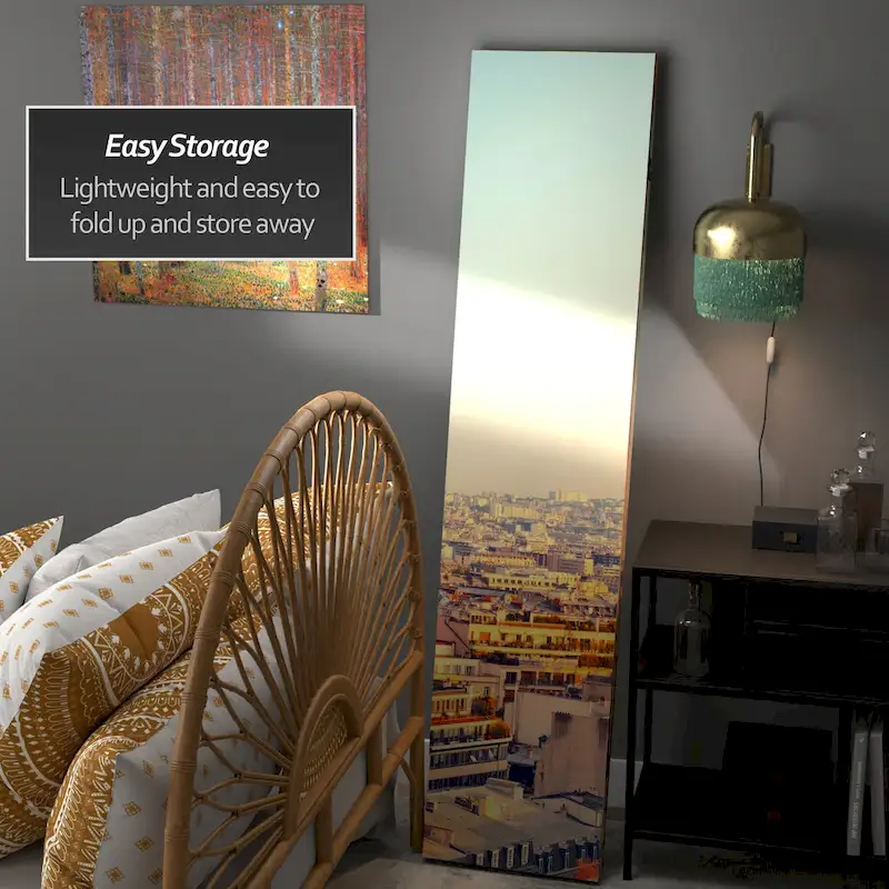 Handmade 6' Double Sided Eiffel Tower Sunset Canvas Room Divider