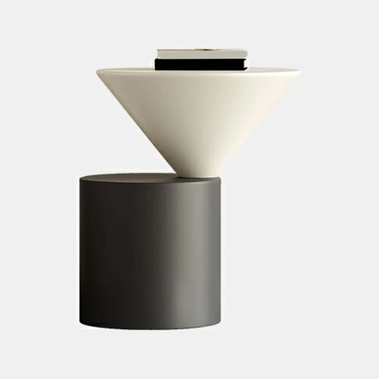 Minimalist Small Round Oak Wood End Table for Living Room