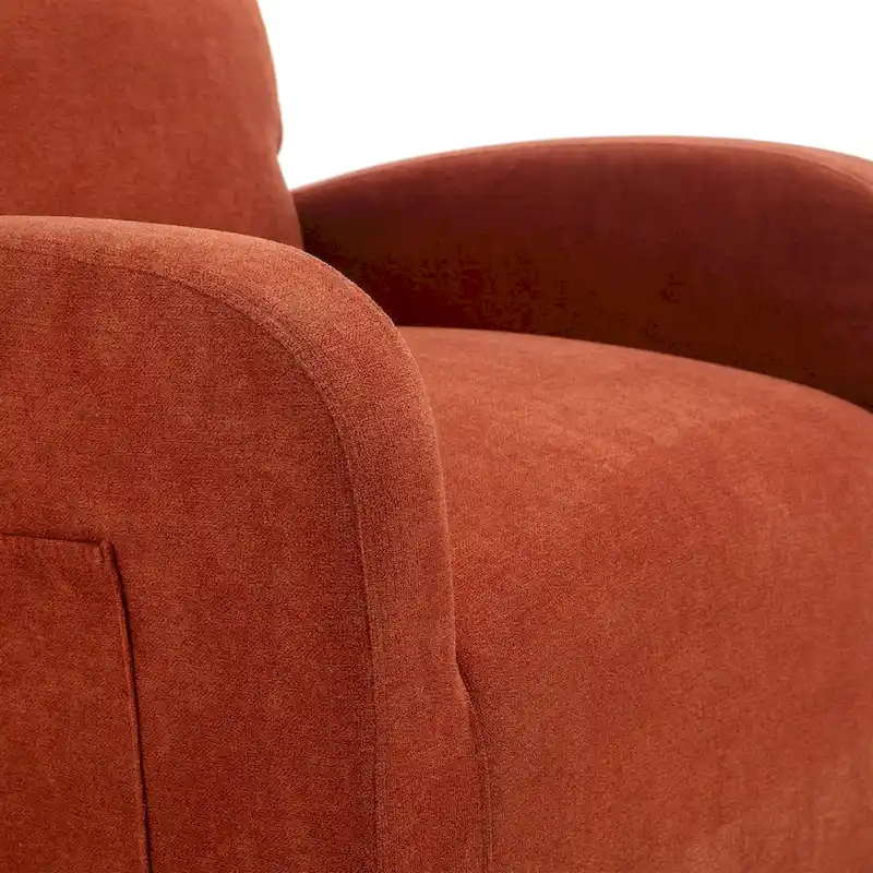 Upholstered Swivel Glider Rocking Chair with 360° Rotation