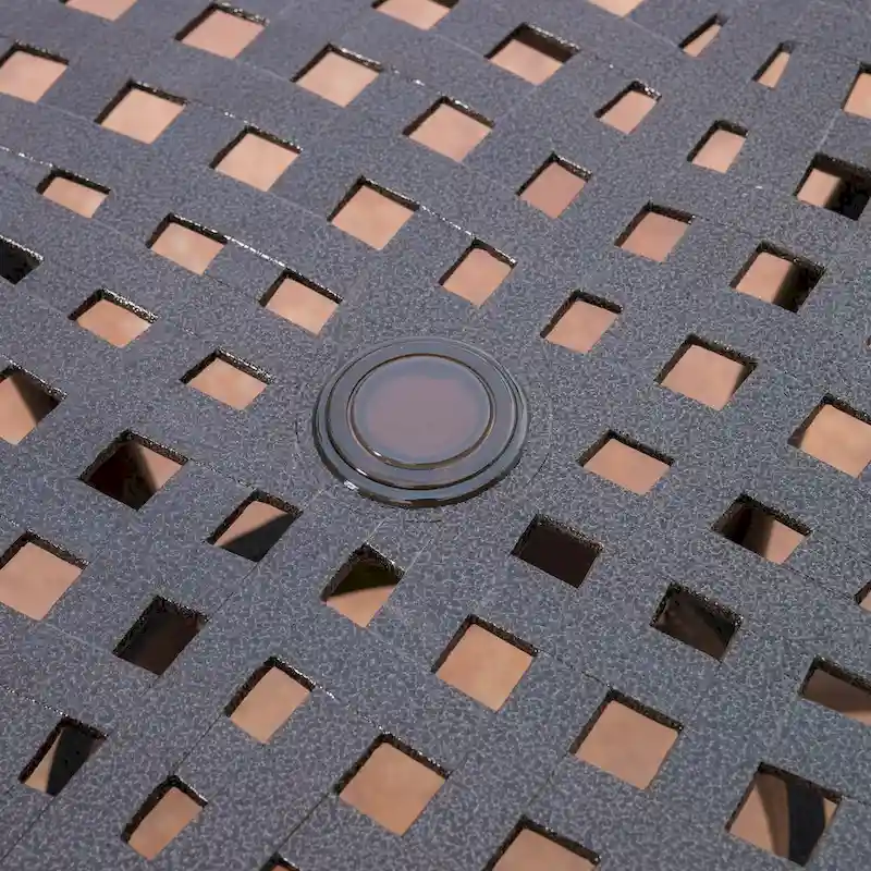 Hallandale Round Aluminum Bronze Dining Table by Christopher Knight Home