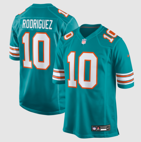 Miami Dolphins Jacob Rodriguez Aqua Alternate Jersey