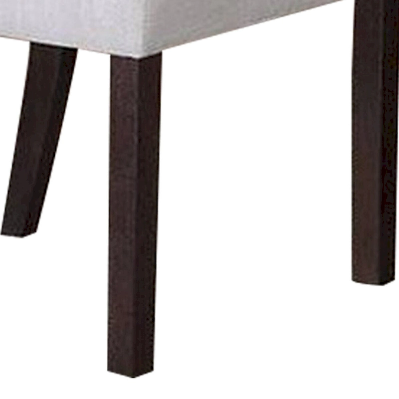 26 Inch Wood Dining Chair with Button Tufted Padded Back, Set of 2, White