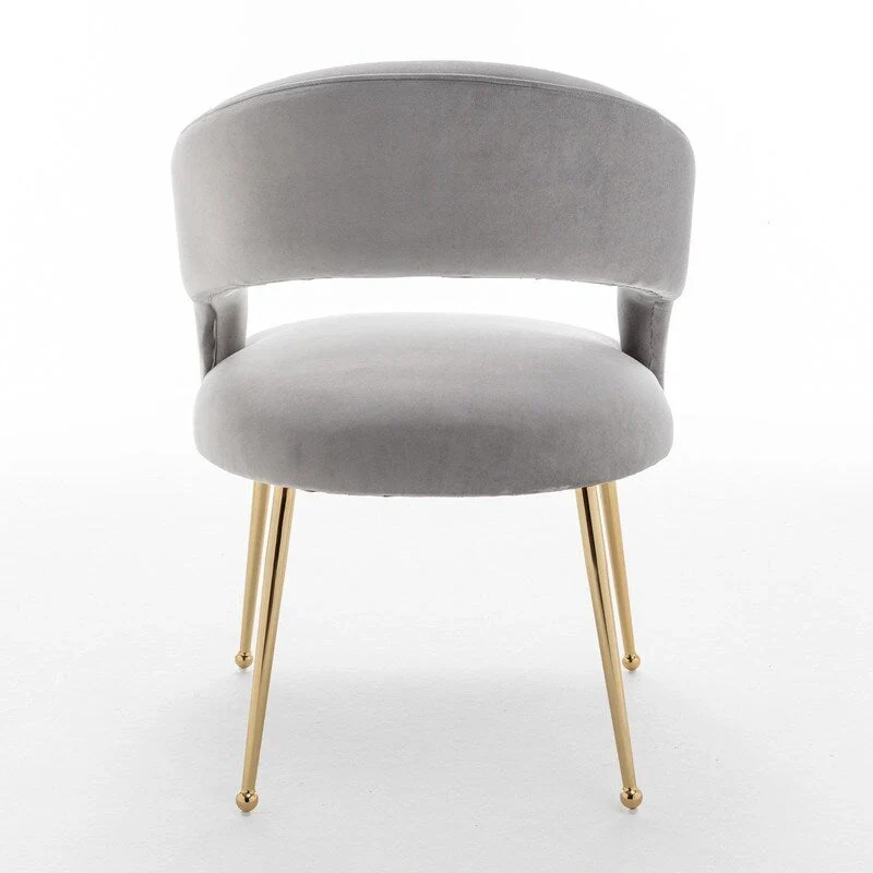 SEYNAR Mid Century Modern Velvet Upolstered Open-Back Dining Chair Set of 6