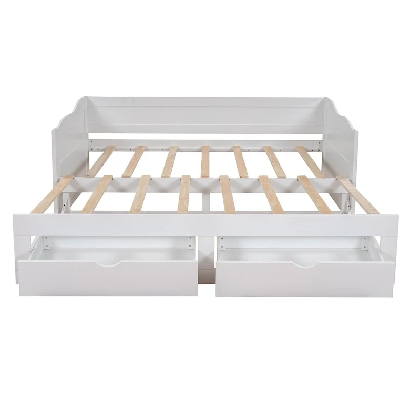 Wooden Daybed with Trundle Bed
