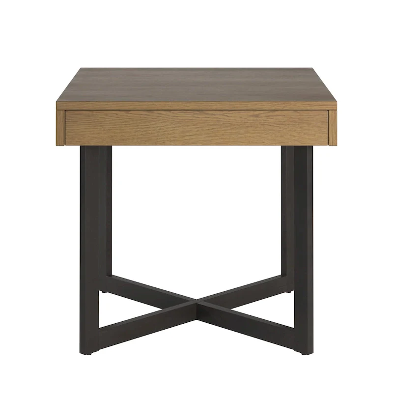 Eldersley Wood Finish End Table with One Drawer by