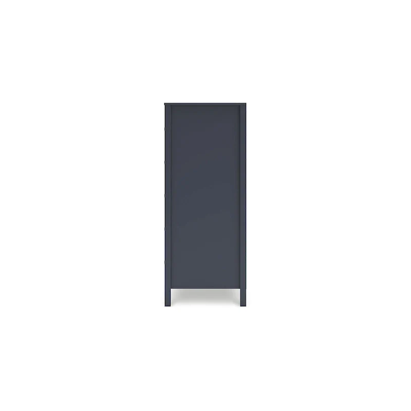 Navy Blue Shaker-Style 5-Drawer Engineered Wood Chest of Drawers