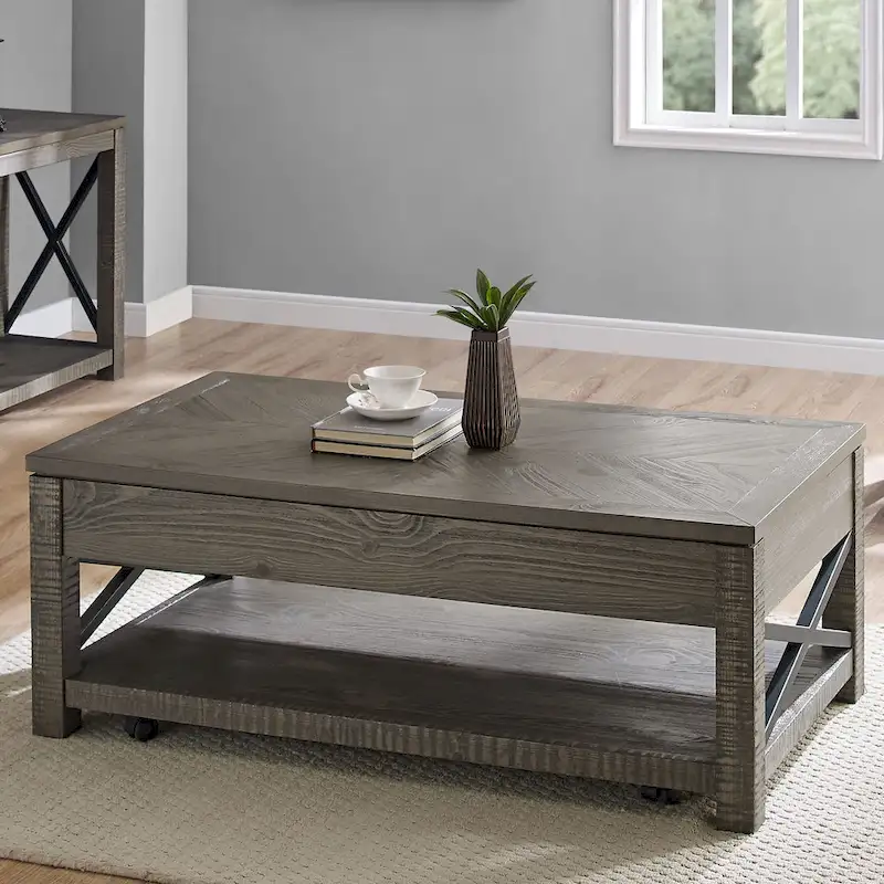 Steve Silver Dawson Distressed Driftwood Lift-Top Coffee Table