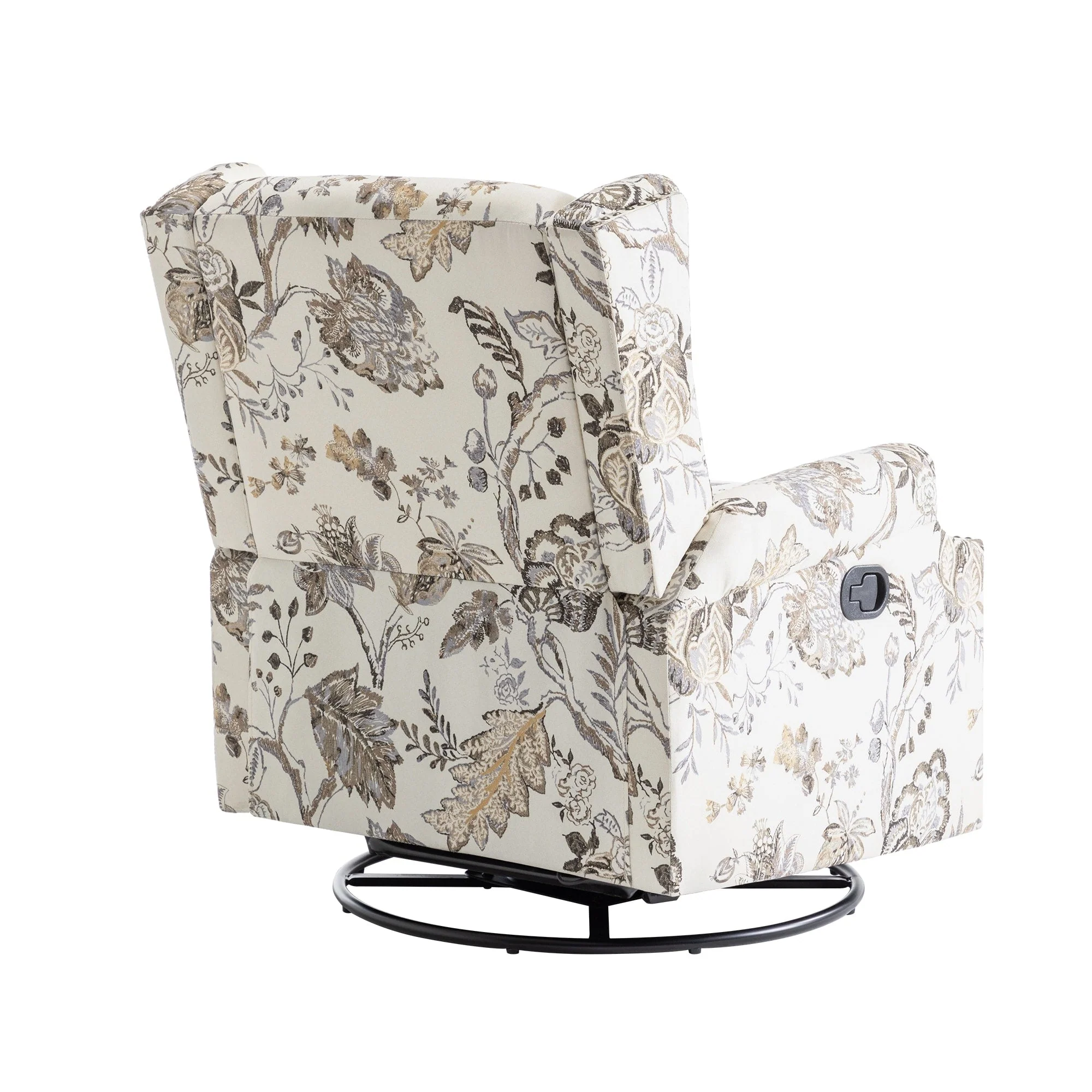 29'' W Pattern Swivel Glider Manual Push Back Recliner Chair Set of 2