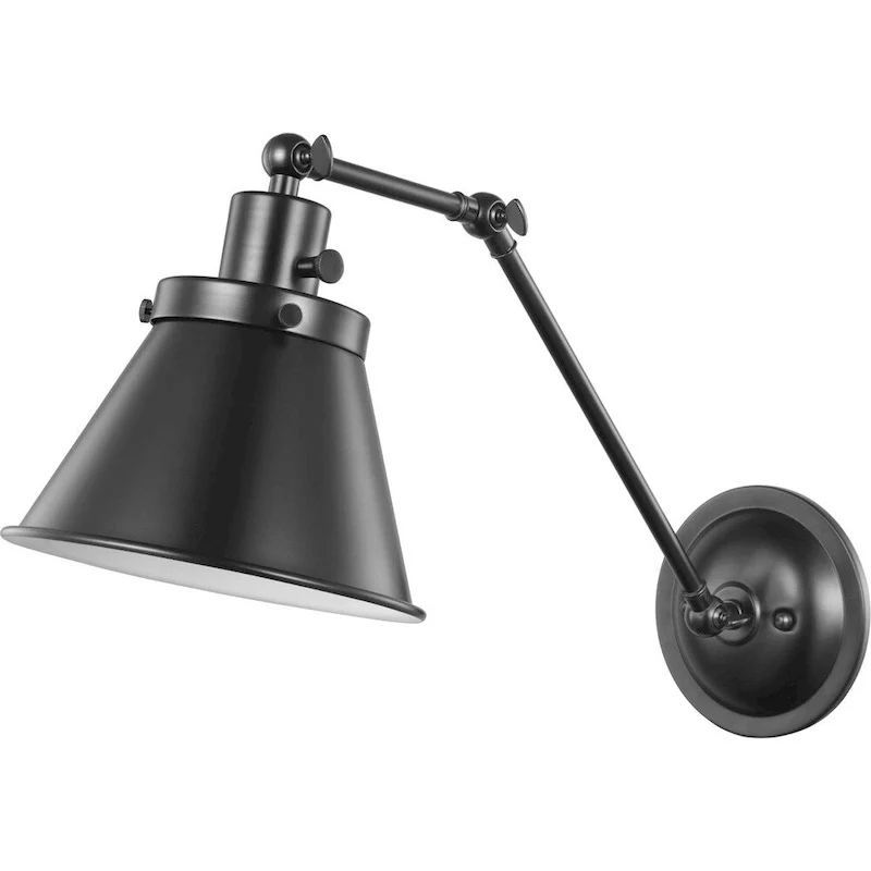Hinton Collection Black Swing Arm Wall Light