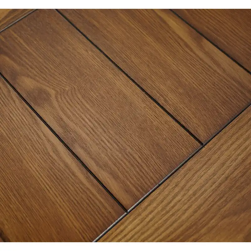 Industrial End Table with Bottom Shelf - 22 - Brown and Black