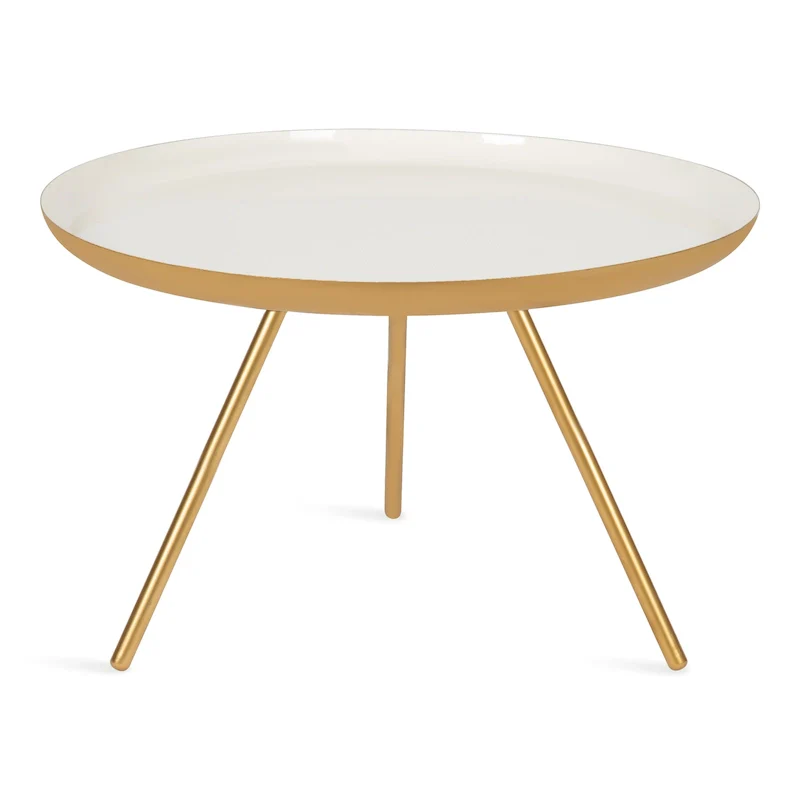 Kate and Laurel Laranya Round Metal Coffee Table - 25  Diameter