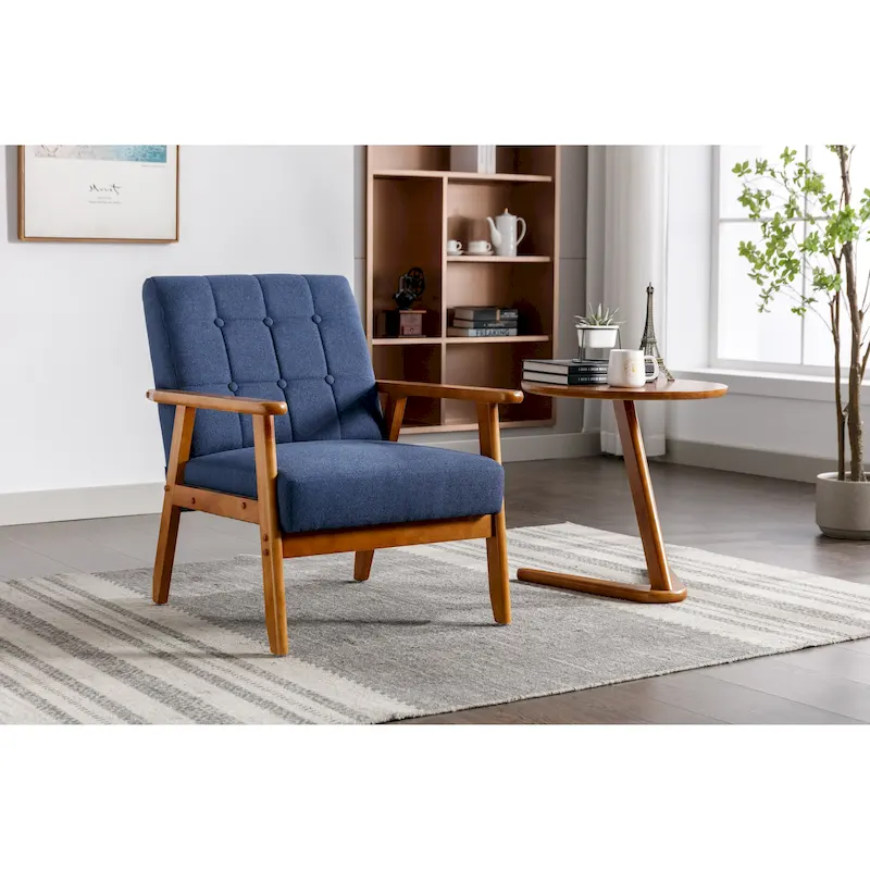 28.74 Tufted Accent Chair with Solid Wood Frame