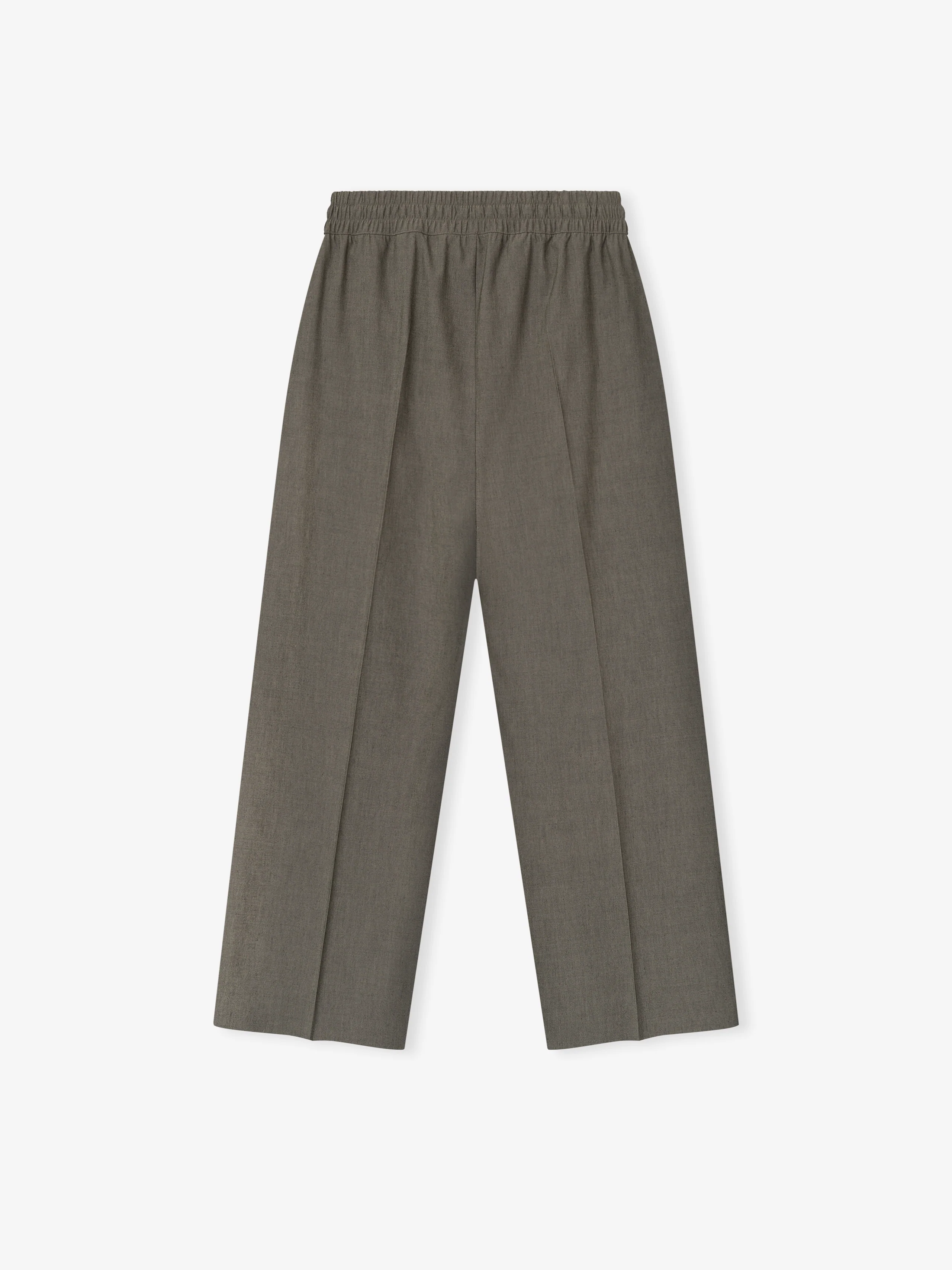 Cotton Wool Oxford Wide Leg Drawstring Pants