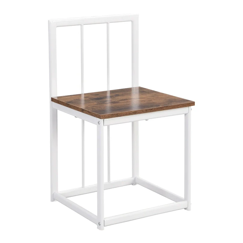 Modern 7-Piece Metal Frame Dining Table Set with Half-Round Table & 6 Chairs