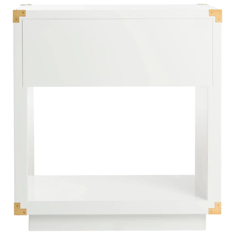 SAFAVIEH Couture Gilberte Lacquer Side Table - 24 In W x 18 In D x 26 In H - 24Wx18Dx26H