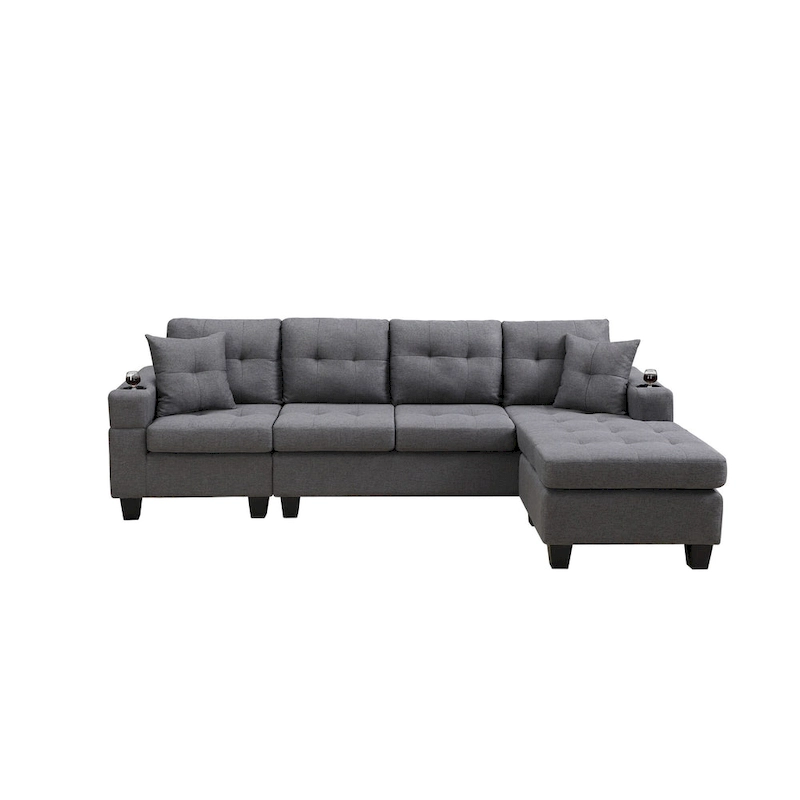 Modern Sectional Sofa with Reversible Chaise