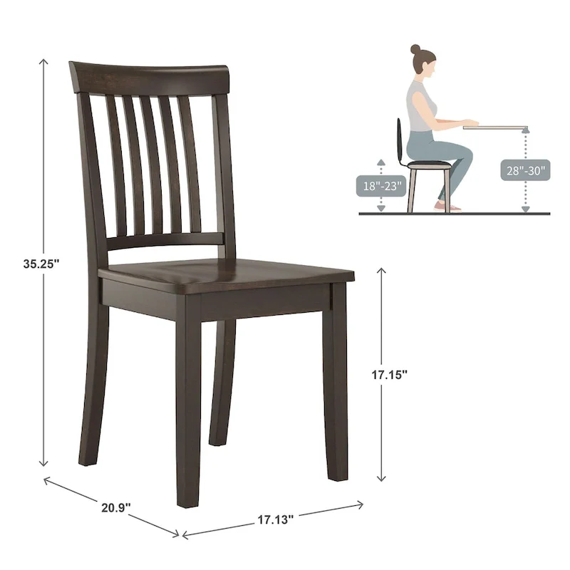 Wilmington II 60-Inch Rectangular Antique Black Dining Set by iNSPIRE Q Classic