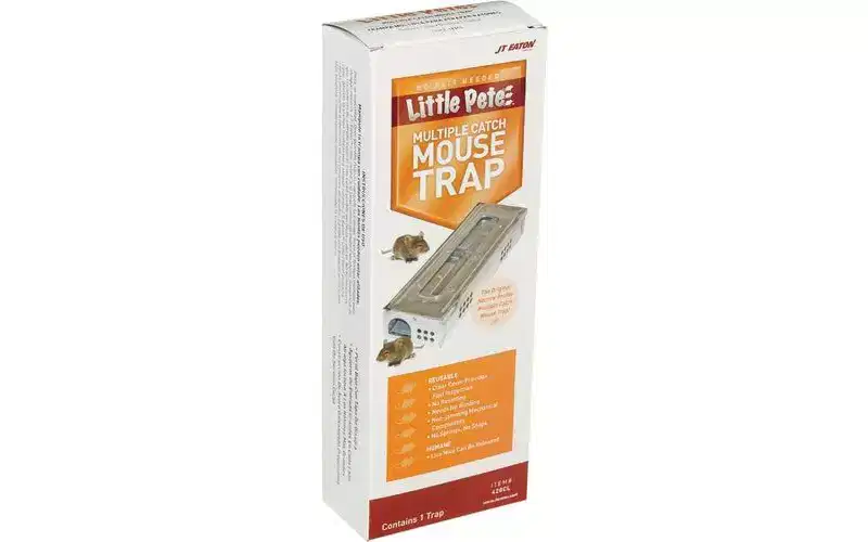 JT Eaton Little Pete Mechanical Mouse Trap with Clear Inspection Window (1-Pack)