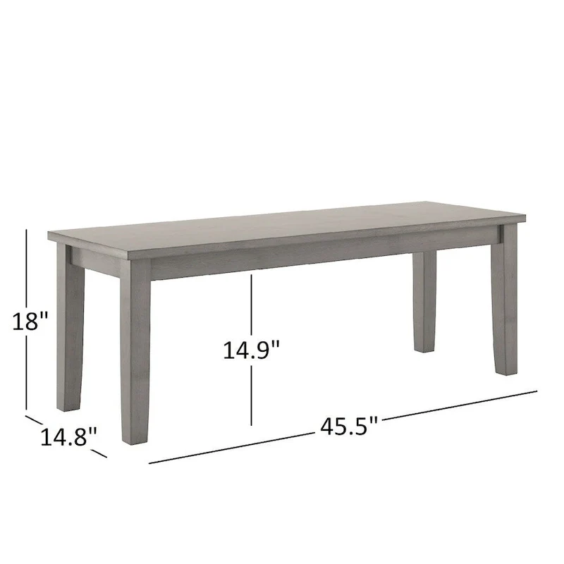 Wilmington II 60-Inch Rectangular Antique Grey Dining Set by iNSPIRE Q Classic