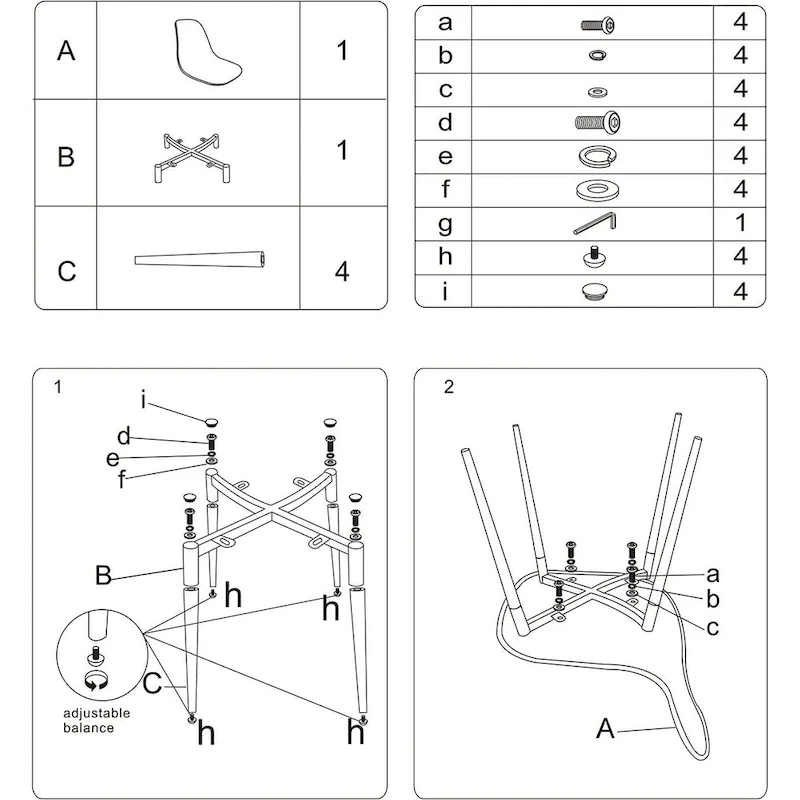 Modern Plastic Shell Accent Side Chairs with metal Legs, Transparent