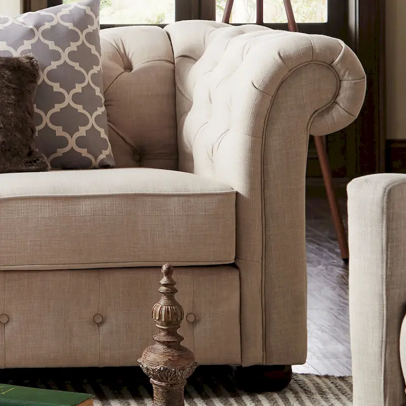 4-Seat Modular Chesterfield Sofa
