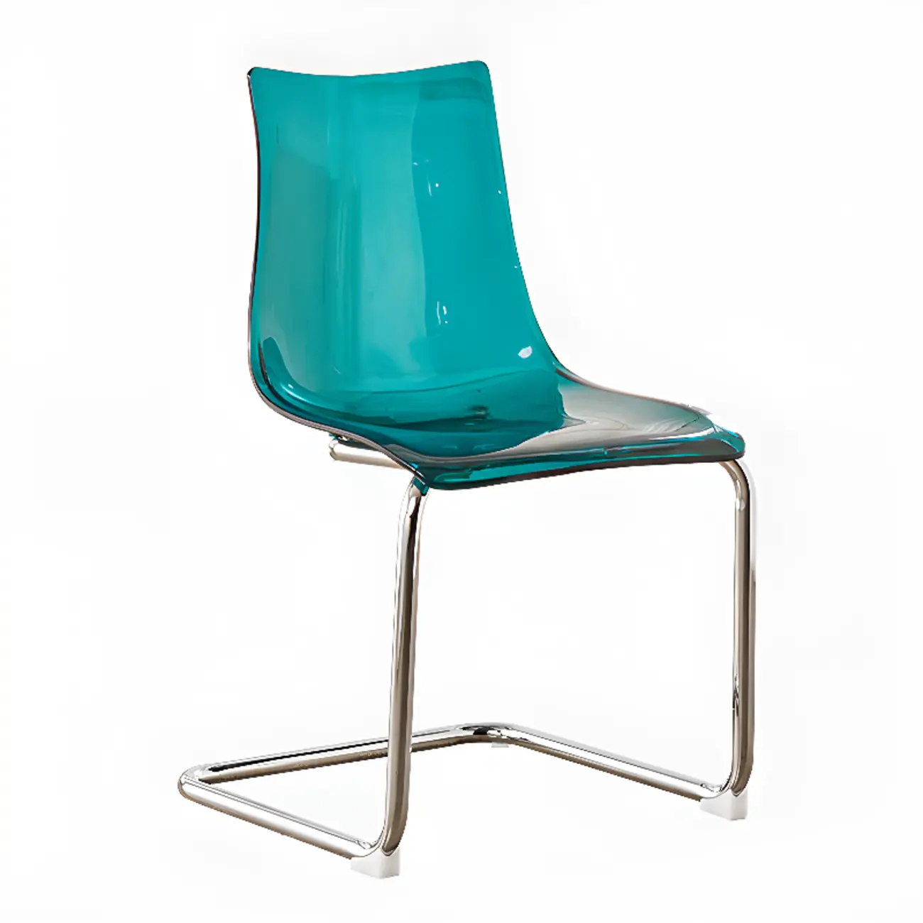 Modern Armless Plastic & Acrylic Dining Chair