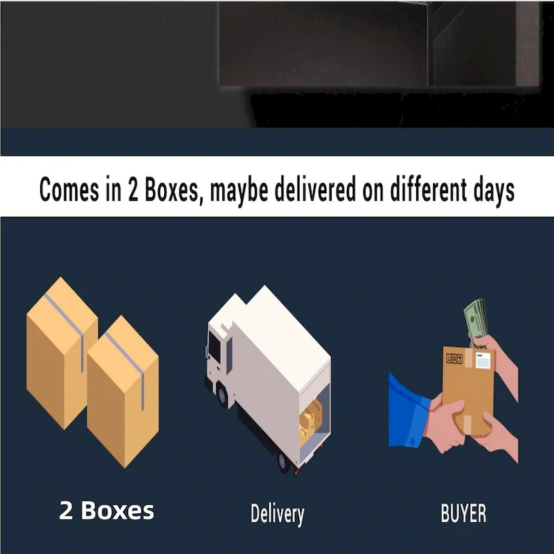 Fireplace TV Stand with All-Sided Glass Electric Fireplace