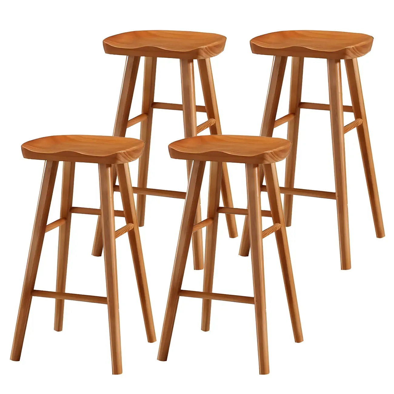 Rustic Saddle Backless Bar Stool Counter Height