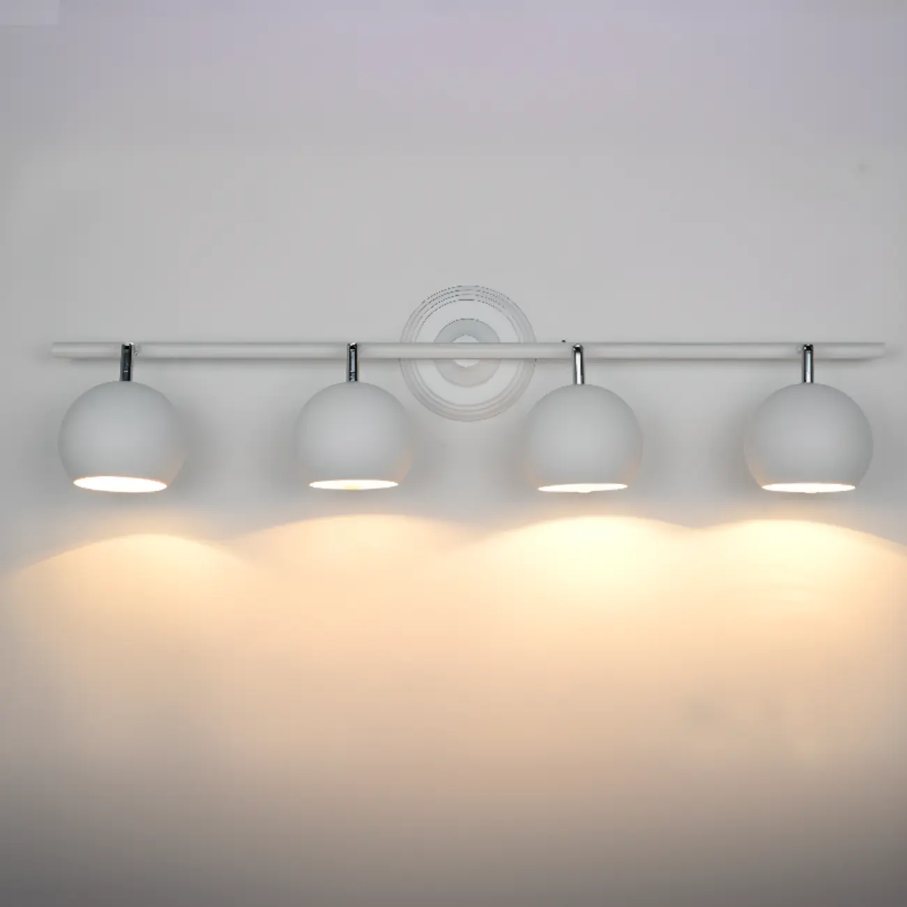 Adjustable Modern Linear Iron Globe Track Wall Sconce