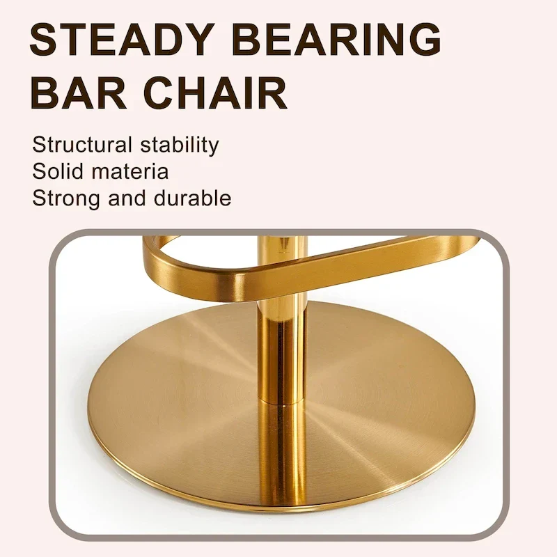 CAROCC Velvet Counter Bar stool with Height Adjustable and Swivel