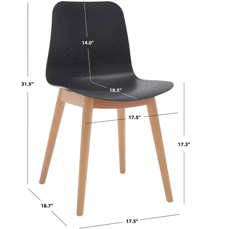 Haddie Molded Plastic Dining Chair (Set of 2) - SFV6902 - Safavieh Couture