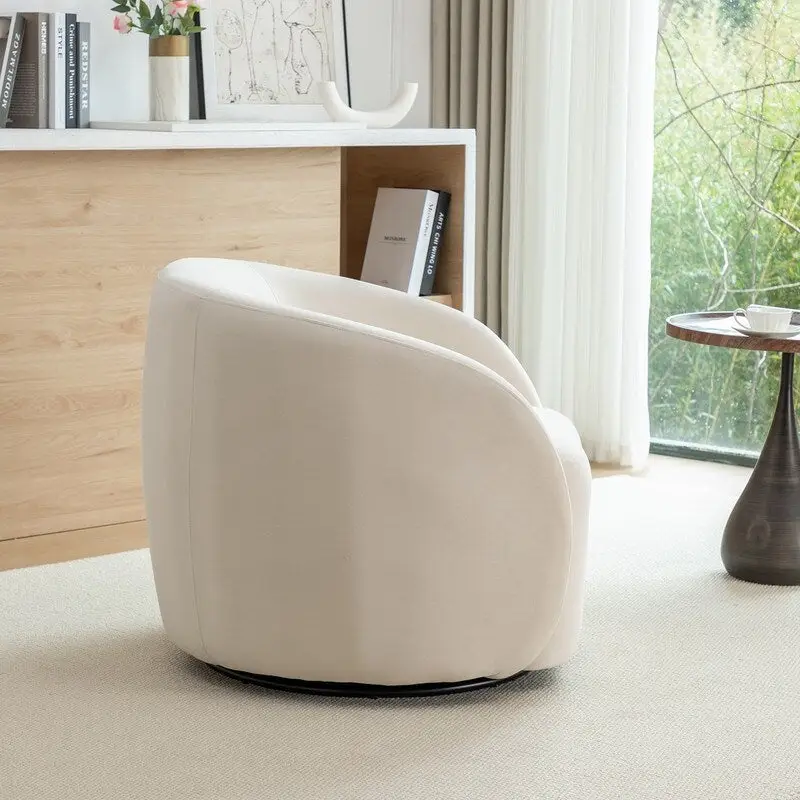 SEYNAR Modern Glam Velvet Upholstered 360 Degree Swivel Accent Armchair